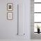 Design Heizkörper Vertikal Weiß 1400mm x 236mm 457W (einlagig) - Revive