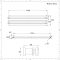 Design Heizköper (doppellagig), horizontal - 354mm x 1400mm, 1044W – Anthrazit - Revive