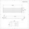 Design Heizköper (einlagig), horizontal - 354mm x 1400mm, 686W – Anthrazit - Revive