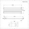Design Heizköper (doppellagig), horizontal - 472mm x 1400mm, 1392W – Anthrazit - Revive