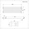 Design Heizköper (einlagig), horizontal - 472mm x 1400mm, 915W – Anthrazit - Revive