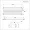 Design Heizköper (doppellagig), horizontal - 590mm x 1400mm, 1740W – Weiß - Revive