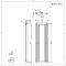 Design Heizkörper Vertikal mit Spiegel Mittelanschluss 1900mm x 640mm 1261W - Steingrau - Lublin
