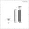 Design Heizkörper Vertikal Mittelanschluss Silber Matt 1720mm x 390mm - Tatra