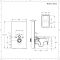 Milton Wand-WC inkl. Saru Sanitärmodul mit Sensor-Spülung H 1000mm Weiß