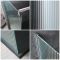 Walk-In Dusche mit geriffeltem Glas | Chrom, Nischeneinbau - inkl. Duschwanne mit Schiefer-Effekt (Finish wählbar) – Größe wählbar - Florence