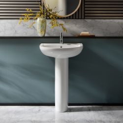 Säulenwaschbecken 540mm (1 Hahnloch) - Alma