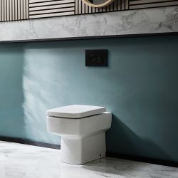 Eckiges Stand-WC inkl. Sitz mit Absenkautomatik exkl. Spülkasten - Sandford