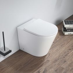 Stand-WC inkl. Sitz mit Absenkautomatik – Weiß - Colby