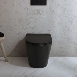 Stand-WC (rund) inkl. Sitz mit Absenkautomatik – Farbe wählbar - Elements