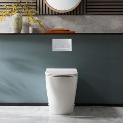Stand-WC inkl. Sitz mit Absenkautomatik – Weiß - Brunswick