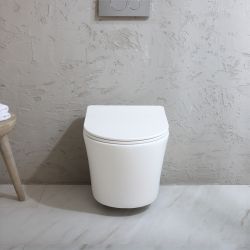 Hänge-WC (rund) inkl. Sitz mit Absenkautomatik – Farbe wählbar - Elements