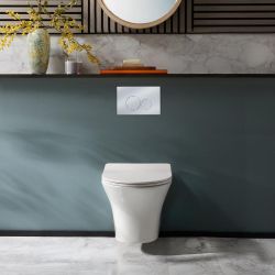 Hänge-WC inkl. Sitz mit Absenkautomatik – Weiß - Marbury