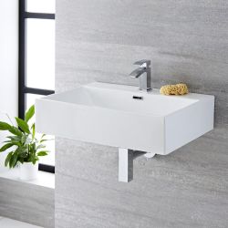 Hängewaschbecken, rechteckig – 605mm x 430mm, mit 1 Hahnloch - Sandford