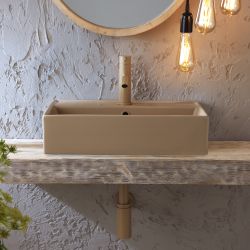 Rechteckiges Aufsatzwaschbecken 500mm x 350mm (1 Hahnloch) – Farbe wählbar - Elements