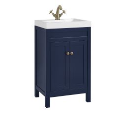 Waschtisch mit Unterschrank und Waschbecken, 500mm (Farbe wählbar) – Farbe und Design der Griffe wählbar – Warwick