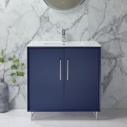 Waschtischunterschrank mit Waschbecken 810mm - Farbe und Griffe wählbar – Edge