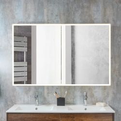 Moderner Spiegelschrank mit LED- Beleuchtung 1200mm x 750mm - Amelia