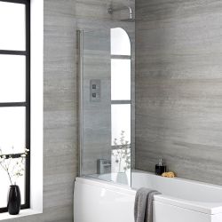 Badewannenaufsatz 800mm abgerundet – Chrome – Portland