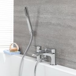 2-Loch Wannenrandmischer inkl. Handbrause - Chrom – Razor