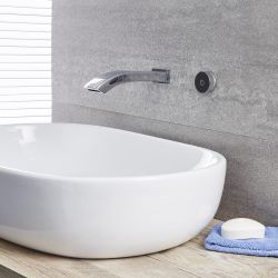 Waschtisch- oder Badewannenhahn Digital in Chrom, Wandmontage - Razor