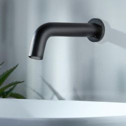 Waschbecken-/ Badewanneneinlauf (Wandmontage) - Schwarz – Nox