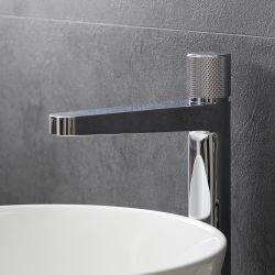 Hohe 1-Loch Push Button Waschtischarmatur Farbe wählbar - Idro