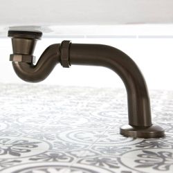 Siphon und Ablaufrohr für freistehende Badewannen – Finish wählbar - Elizabeth