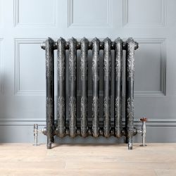 Gusseisenheizkörper Höhe 768mm - dunkles Zinn | Größe wählbar - Charlotte