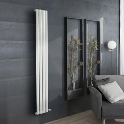 Elektrischer Design Heizkörper aus Aluminium (ohne Leitflüssigkeit) Höhe 1784mm | Breite, Farbe und WLAN-Thermostat wählbar - Hudson Reed Revive