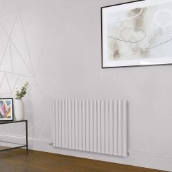 Hudson Reed x ECOSO Aruba Elektro-Designheizkörper – Rosa (Rose Petal Pink) Horizontal – 635mm Hoch – Verschiedene Größen, Thermostate und Kabelabdeckungen