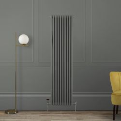 Gliederheizkörper (3-Säulen), vertikal - Größe & Grauton wählbar – Regent