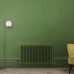 Gliederheizkörper (3-Säulen), horizontal - Größe & Grünton wählbar – Regent