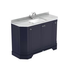 Waschtischunterschrank mit grauer Marmorplatte 1220mm | Waschbecken und Farbe wählbar - Old London