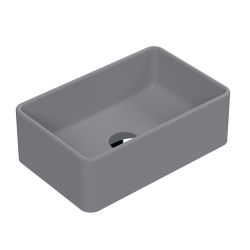 Aufsatzwaschbecken rechteckig 365mm x 235mm (ohne Hahnloch) - Mattgrau