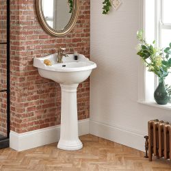 Retro-Standwaschbecken – 600mm x 500mm, 1 Hahnloch – Ryther