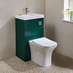 Modernes 2-in-1-Waschbecken- und WC-Element mit Avenham WC – 500mm x 890mm – Ausführung wählbar - Cluo