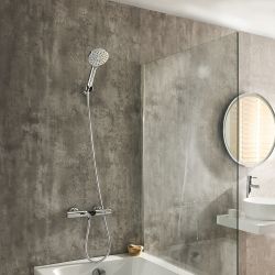 Thermostat-Wannenarmatur mit Handbrause – Farbe wählbar - Arlo