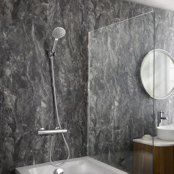 Thermostatisches Duschventil (rund) und Handbrause – Farbe wählbar - Elsie