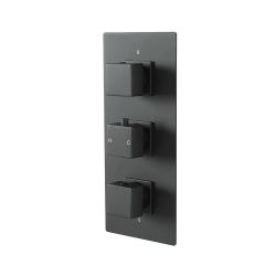 Unterputz-Thermostat für 2 Verbraucher - Schwarz - Preto
