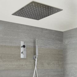 Digitale Dusche für zwei Funktionen, inkl. quadratischem 500mm Unterputzduschkopf & Brause - Narus