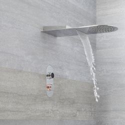 Digitale Dusche für zwei Funktionen, inkl. Duschkopf mit Wasserschwallausguss - Narus