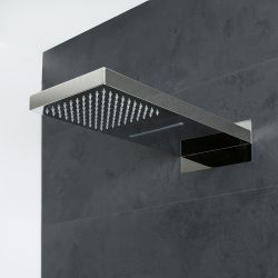 Regenduschkopf mit 2 Funktionen Wandmontage - Chrom – Kubix