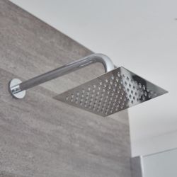 Duschkopf eckig ohne Halterung, 200mm x 200mm – Chrom - Kubix