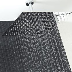 Duschkopf eckig ohne Halterung, 400mm x 400mm – Chrom - Kubix