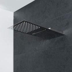 Duschkopf Edelstahl Wandmontage mit 2 Funktionen 200mm x 500mm - Kubix