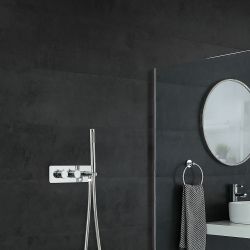 Unterputz-Thermostat für 2 Verbraucher inkl. Handbrause - Chrom – Mirage