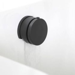 Dusch- und Badesystem mit Thermostat - mit Überlauf-Wanneneinlauf und Handbrauseset - Schwarz – Nox
