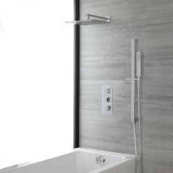 Dusch- und Badesystem mit Unterputz-Thermostat – Funktionen wählbar – Chrom – Kubix