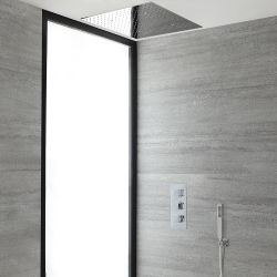 Duschsystem mit Unterputz-Thermostat – Funktionen wählbar – Chrom – Kubix